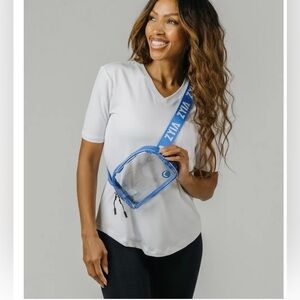 Zyia Clear Black stadium Crossbody Bag